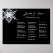 Winter Wedding Seating Chart Poster (Voorkant)