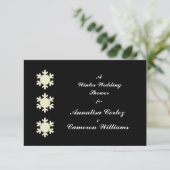 "Winter Wedding Shower" met sneeuwvlokken Kaart (Staand voorkant)