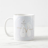 Winter Wedding Snowman Bride en Groom Koffiemok (Links)