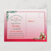 Winter Wedding Thema Save the Date Briefkaart (Achterkant)