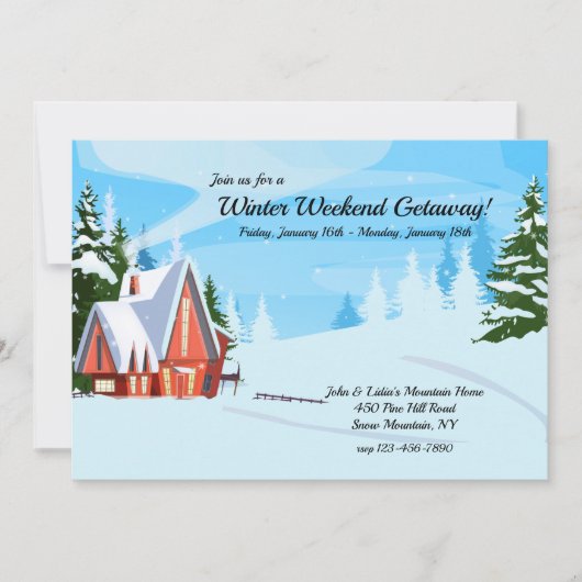 Winter Weekend Getaway Kaart (Voorkant)