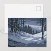 Winter Weer Illustratie Briefkaart (Voorkant / Achterkant)