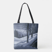 Winter Weer Winkelen Errand Canvas tas (Achterkant)