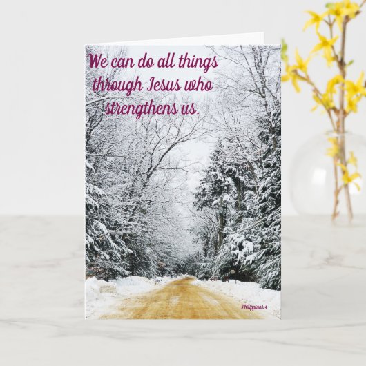 Winter wegkaart kaart (Gele Bloem)