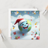 Winter Wenskaart Kaart (Voorkant / Achterkant in situ)