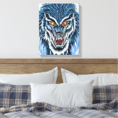 Winter Werewolf Fantasy Dark Horror Canvas Afdruk (Insitu (Slaapkamer))
