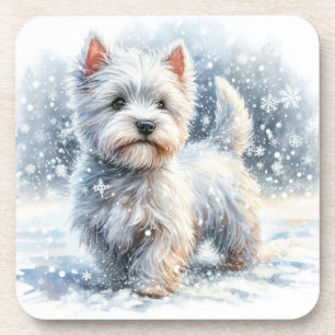 Winter Westie Onderzetters