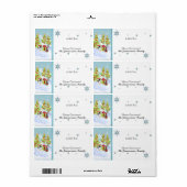 Winter Whimsy Schattige Pinguïn Baby's in Sneeuwst Etiket (Full Sheet)