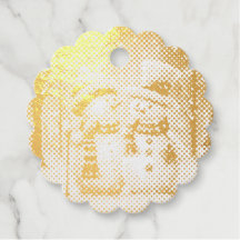 Winter Whimsy Sneeuwman Folie Favor Tag