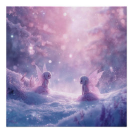 Winter Whispers and Fairy Light Perfect Poster