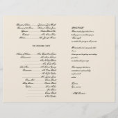 Winter White en Red Mistletoe Wedding Programme (Achterkant)