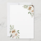 Winter White Floral Weddenschap Kerstmis Kaart (Achterkant)
