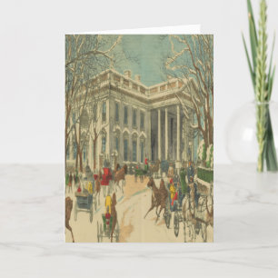  Winter White House Holiday Kerstkaarten Feestdagen Kaart