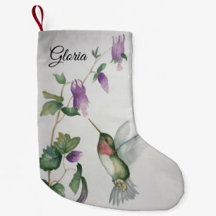 Winter White Hummingbird Stylish Modern Kleine Kerstsok