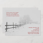 Winter White Invitation Kaart (Voorkant / Achterkant)