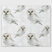 Winter White Owl Pattern 10 Cadeaupapier (Vlak)