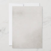 Winter White Rose en Pine Cone Wedding Kaart (Achterkant)