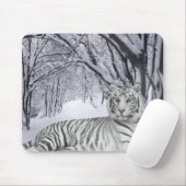 Winter White Tiger Mousepad Muismat (Met muis)