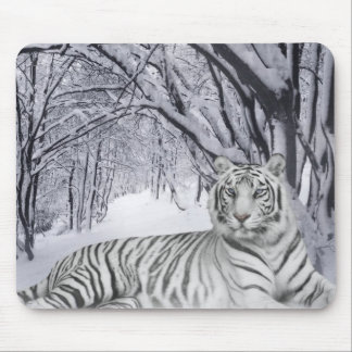 Winter White Tiger Mousepad Muismat