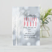Winter White Trees Vakantie Uitnodigingen (Staand voorkant)
