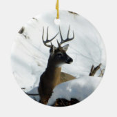 Winter Whitetail Deer Ornament (Achterkant)