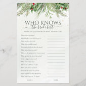 Winter Wie kent de bruid beste Vrijgezellenfeest s (Voorkant)