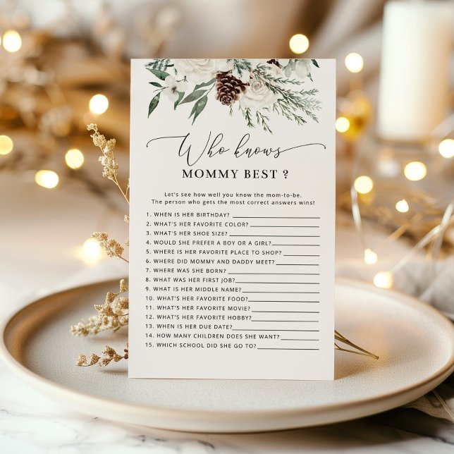 Winter Wie kent mama beste baby shower spel (Creator heeft geüpload)