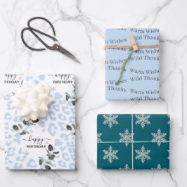 Winter Wild Glacier Leopard Inpakpapier Vel