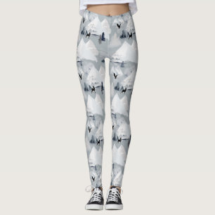 Winter Wildernis Berg Bos WILD Leven Leggings