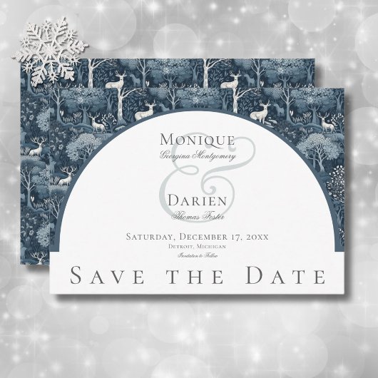  Winter William Morris Elegant Wedding Save The Date