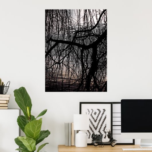 WINTER WILLOW TREE POSTER (Thuiskantoor)