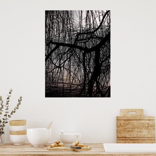 WINTER WILLOW TREE POSTER (Keuken)