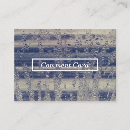 winter window commentaarkaart visitekaartje (Voorkant)