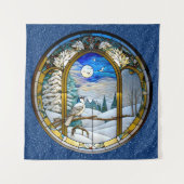 Winter Window Tapestry Wandkleed (Voorkant)