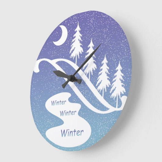 Winter, winter, winter ontwerp Muur Klok (Hoek)