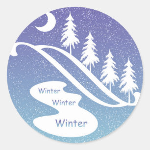 Winter, winter, winterontwerp Sticker