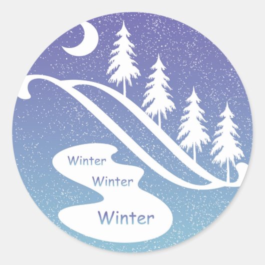 Winter, winter, winterontwerp Sticker (Voorkant)