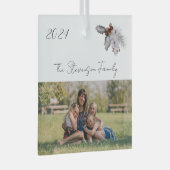 Winter Wit 2024 Fotovakantie Glas Ornament (Voorkant Rechts)