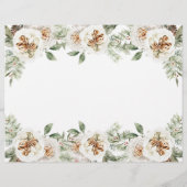 Winter Witte Bloem Kerst Chipzak Verpakking Flyer (Achterkant)