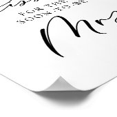 Winter Witte Bloemen Hoeveel Kusjes Bruidsjurk Sho Poster (Hoek)