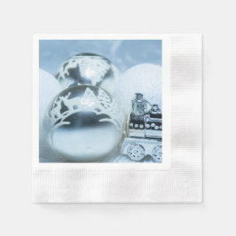 Winter witte decoraties. Christmas. Servet