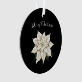 Winter witte poinsettia ornament (voorkant)