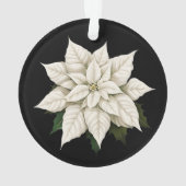 Winter witte poinsettia ornament (achterkant)