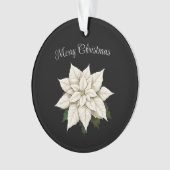 Winter witte poinsettia ornament (voorkant)
