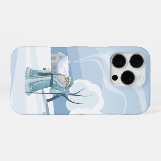 Winter Wizard – Snowy Magic Phone Case iPhone Hoesje (Achterkant horizontaal)
