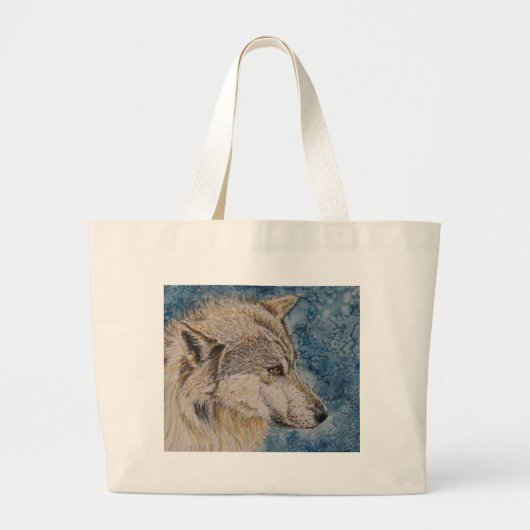 Winter Wolf Bag Grote Tote Bag (Voorkant)