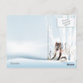 Winter Wolf Briefkaart (Achterkant)
