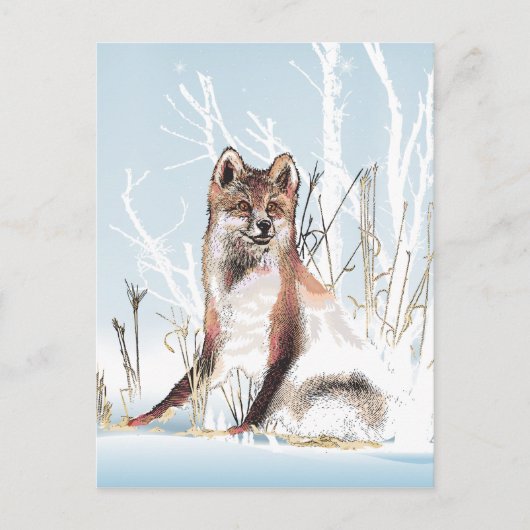 Winter Wolf Briefkaart (Voorkant)