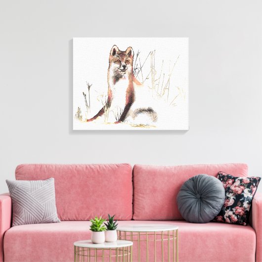 Winter Wolf Canvas Afdruk (Insitu (Woonkamer))