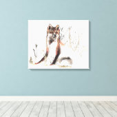 Winter Wolf Canvas Afdruk (Insitu (Houten vloer))